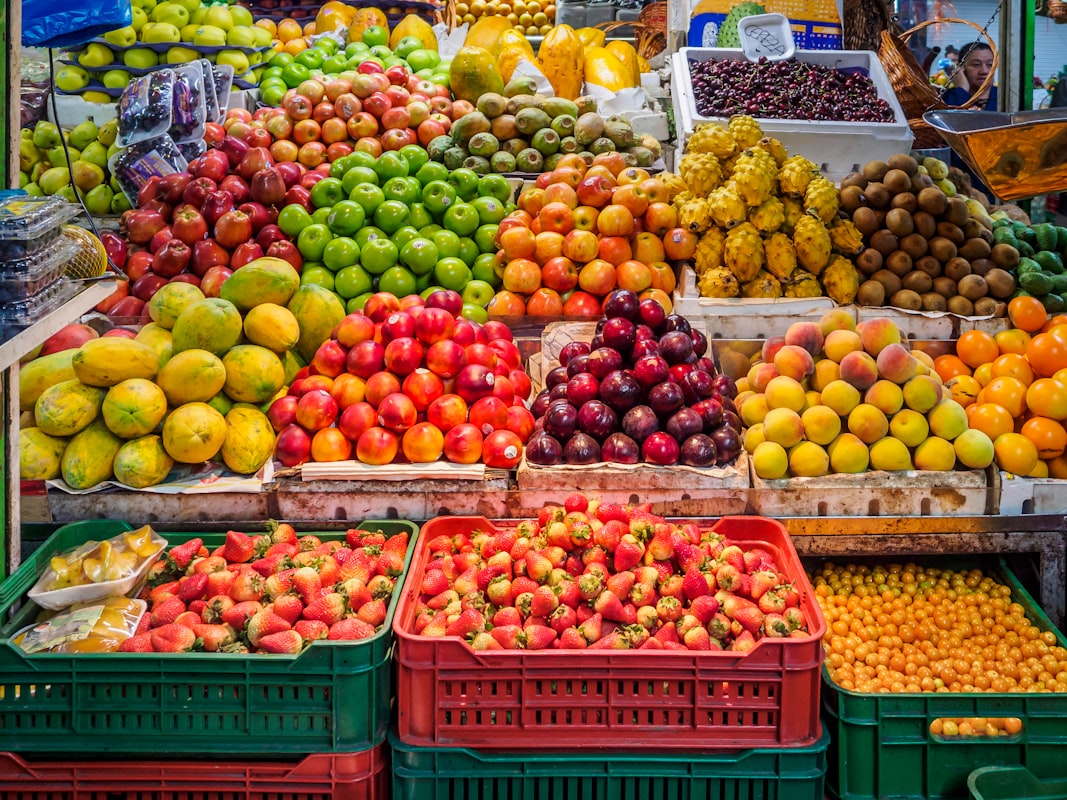 Fruits et légumes biologiques frais